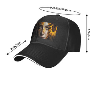 Image personnalisée Casquette de baseball de luxe à 5 panneaux en velours à bord incurvé Style sportif américain à la mode Lettre imprimée Caoutchouc Couvre-chef sublimé - Product Image 1