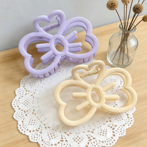 مشابك شعر على شكل فراشة بأسلوب كوري عصري، مشابك شعر بلاستيكية كبيرة وملونة للنساء لتسريحات الشعر اليومية والحفلات - Product Image 4