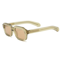 Lunettes de soleil personnalisées en acétate, forme carrée, faible MOQ, marque privée, tendance, unisexe, marque indépendante, OEM ODM