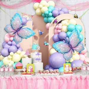 Kit de Guirnalda de Globos de Mariposa, Globos de Látex en Tonos Pastel, Arco Decorativo para Fiestas de Cumpleaños de Niñas, Decoraciones con Temática Floral de Jardín Primaveral - Product Image 3