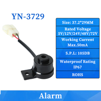 Alarma de Marcha Atrás para Montacargas de 37x29mm, 5-72V, Sirena Impermeable IP56, Aviso Sonoro de 105dB, Dispositivo de Advertencia de Marcha Atrás de Alto Decibelio, OEM/ODM