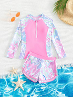 Maillot de bain fille manches longues maillot de bain sport surf Tankini ensemble maillots de bain deux pièces maillot de bain piscine fille maillot de bain
