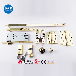 CE Thép Không Gỉ 304 Lửa Đánh Giá Phụ Kiện Cửa Vàng Trong Nhà Xây Dựng Kim Loại Cửa Khóa Phần Cứng - Product Image 1