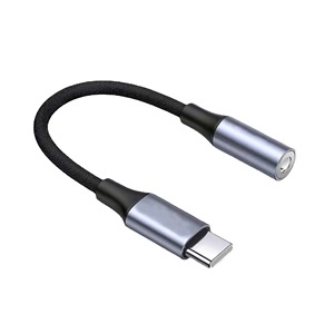 <span class=keywords><strong>Adaptateur</strong></span> de téléphone à tête ronde de type C à 3,5 mm, convertisseur de casque, carte son, câble <span class=keywords><strong>adaptateur</strong></span> audio, compatible avec <span class=keywords><strong>Apple</strong></span> et Huawei - Product Image 1
