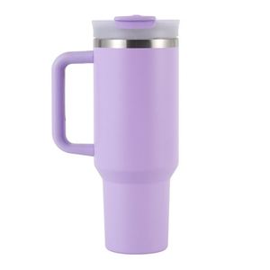 Bouteille d'eau isotherme personnalisée de 40 oz avec paille, en acier inoxydable, pour voiture, isolation et conservation au froid - Product Image 4