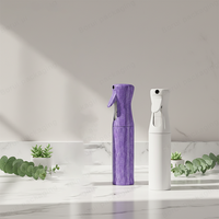 BORUI 200ml/300ml/500ml Pulvérisateur à pompe réutilisable en plastique pour cosmétiques, brume fine continue, coiffure, sérigraphie