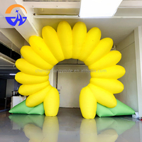Modèle de décoration de plante en forme de fleur de tournesol géante gonflable de dessin animé Chenghuang Yj00159