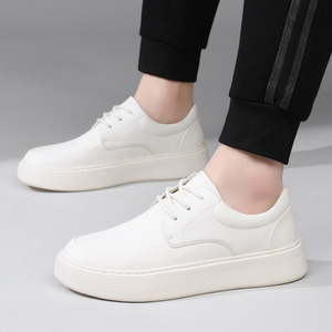 Sneakers en cuir blanc pour homme sur mesure, fabricant OEM, chaussures décontractées minimalistes, fournisseur de cuir de vache - Product Image 5