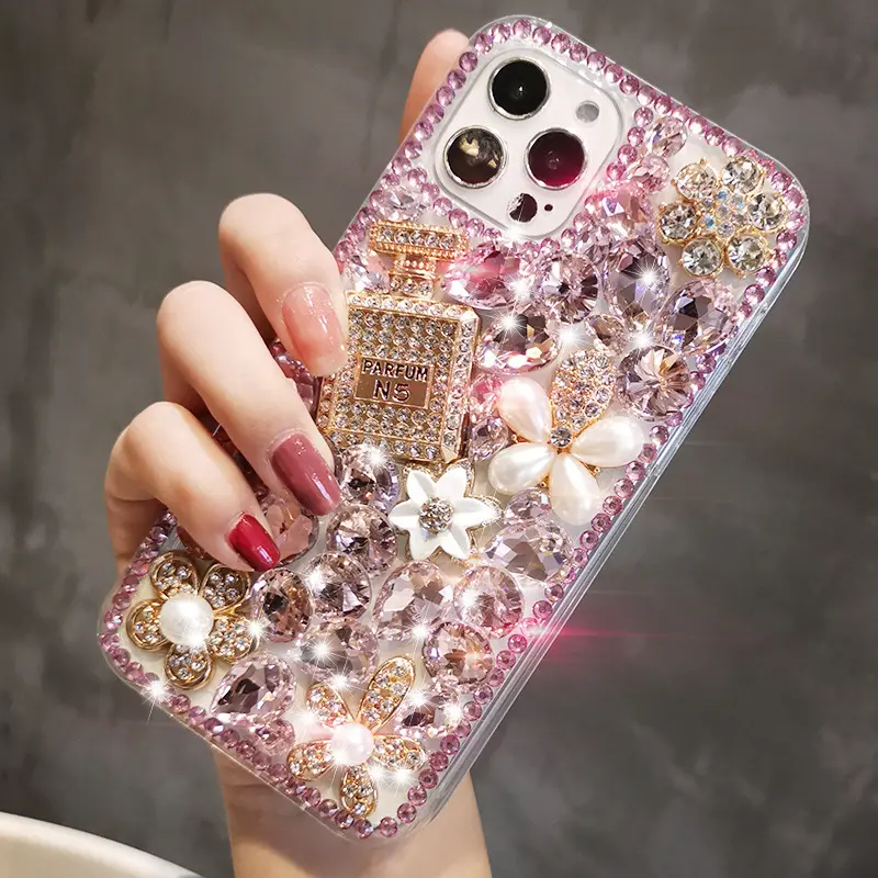 Hot Luxury Rhinestone Case For Samsung Galaxy S 21 Ultra Mobile Phone For Iphone 13 Case Sparkle Glitter Phone Case 2023 Unique