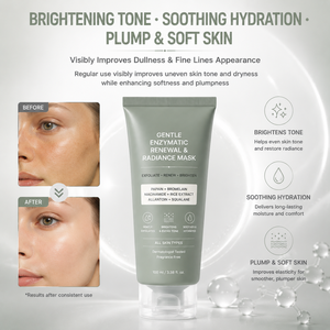 Crème <span class=keywords><strong>Masque</strong></span> <span class=keywords><strong>Visage</strong></span> Éclat Doux <span class=keywords><strong>Hydratant</strong></span> Éclaircissant Adoucissant aux Herbes, Niacinamide et Extrait de Riz pour une Renouvellement Enzymatique - Product Image 4