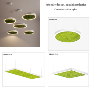 Đèn chùm trang trí hiện đại độc đáo hình tròn, chất liệu rêu nhân tạo, dùng cho nhà hàng, siêu thị, kiểu dáng hiện đại - Product Image 4