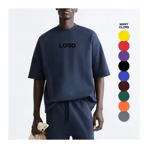 OEM 2024 Streetwear T-Shirt Mens Acid Wash benutzer definierte Logo-Druck plus Größe Drop Shoulder T-Shirt