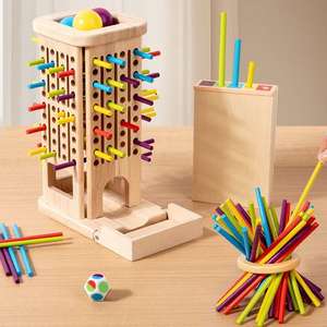 <span class=keywords><strong>Jeu</strong></span> de blocs d'équilibre en bois, jouets d'empilage et de tri des couleurs, jouets éducatifs Montessori pour bébés, apprentissage précoce - Product Image 3