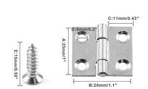 Bisagras Cuadradas Plateadas de Acero Inoxidable para Puerta y Ventana, Bisagra Plegable a Tope, Soldadura de Cierre Suave PARA EL Hogar, Muebles de Cocina de Madera, 1 Pulgada - Product Image 2