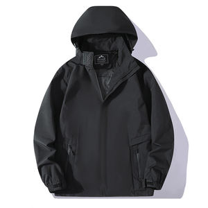 Veste d'automne et d'hiver personnalisée, manteau coupe-vent à manches longues et à capuche, vêtements de groupe imperméables, tendance et confortables - Product Image 1