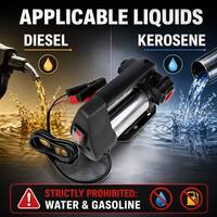 Pompe de transfert de carburant diesel 300W 50L/min 12V 24V Moteur CC Basse Pression Garantie 1 An pour Engins de Construction Raccord Rapide