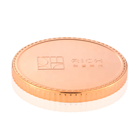 Fer de couvercle de pot de bougie en métal plaqué cuivre brillant avec joint d'étanchéité en silicone pour la fabrication de bougies