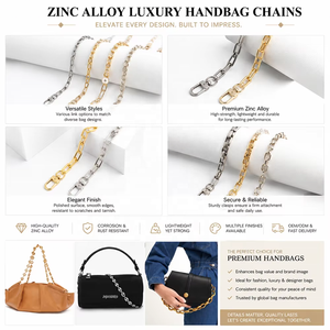 Luxury Heavy Zinc Alloy <strong>Bag</strong> Chain Custom Accessories for High-end Designer Thick Chunky Handbag <strong>Replacement</strong> Shoulder Metal <strong>Strap</strong> - Product Image 5