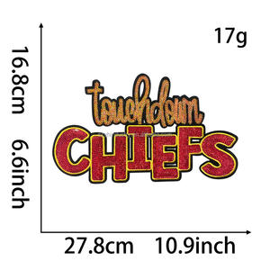 RTS Let's Go Texans Parches Sequin Sports Team logo Parches bordados 28cm Iron on Patches Mascot <span class=keywords><strong>Precio</strong></span> al por mayor - Product Image 2