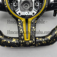 Vente en gros de roue à LED en cuir perforé carbone forgé de haute qualité pour BMW série 3 5 F10 F30 F01 F12 M3 M6 volant de voiture