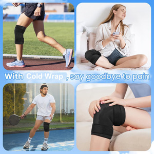 Knee Ice Pack Soothing Knee <b>Compression</b> Sleeve for Injuries Upgraded Gel Cold Wrap Hot & Cold Therapy Reusable for Pain Relief - Product Image 4