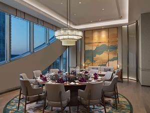 Ensemble de mobilier de salle à manger moderne et luxueux pour hôtel et <span class=keywords><strong>restaurant</strong></span> - Table en bois, chaise rembourrée et banquette - Product Image 4