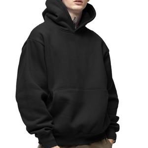 Customized High Quality Oversized High Weight <b>Hoodie</b> Hooded Collar Winter Solid Pattern No <b>String</b> Winter <b>Hoodie</b> - Product Image 2