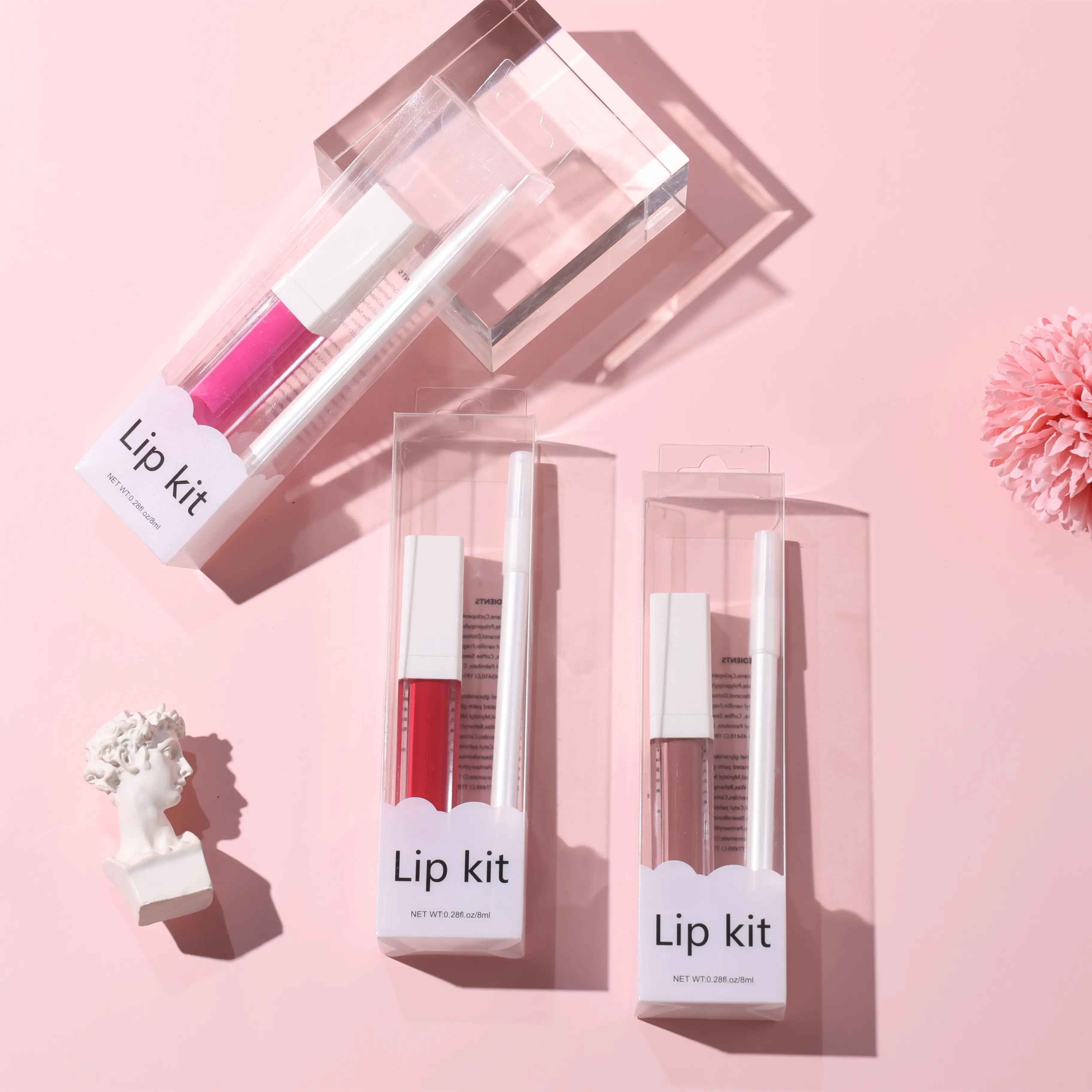 Private Label Lipgloss-Kits Vegan Matte Liquid Lipstick Private Label Lippenstift-und Lip Liner-Sets