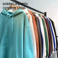 Hoodie dan Celana Jogger Vintage Berkualitas Tinggi dari Bahan Katun Fleece Tebal dengan Bordir Custom dan Cetak DTG Penuh, Verdant Strokes