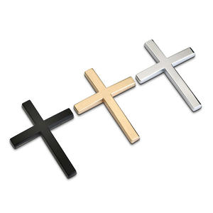 Hotsale Stock Metal Cross Car Sticker Badge Venta Adhesivo Badge Emblemas cromados brillantes - Product Image 1