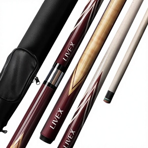 Taco de billar exclusivo de madera de arce de alta calidad <span class=keywords><strong>Charlie</strong></span>'s, cabeza grande, uso profesional para torneos, billar chino de nueve bolas, venta al por mayor privada - Product Image 1