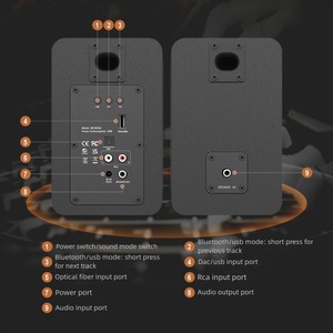 Sistema de Altavoces para Computadora de 50W y <span class=keywords><strong>3</strong></span> Pulgadas, con Base de Madera, <span class=keywords><strong>2</strong></span>.0, Activo, BT5.<span class=keywords><strong>3</strong></span>, Inalámbrico/Con Cable, para Cine en Casa, Estudio, Monitor, Teléfono Móvil - Product Image 3