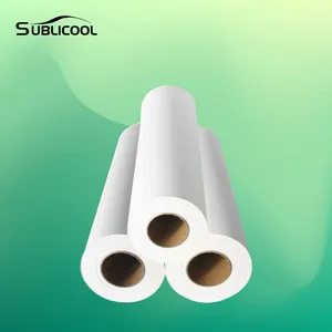 Sublicool rolo de papel de sublimação de alta qualidade 80g 90g 100g 110g 120g rolo de papel de sublimação impresso