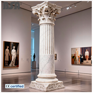 Hand Carved Outdoor <strong>Marble</strong> <strong>Column</strong> <strong>Marble</strong> Balcony Balcony Roman Style Pillar Outdoor Exterior Decorative <strong>Columns</strong> - Product Image 1