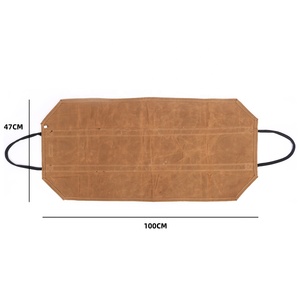 CHANGRONG Heavy Duty Waxed Canvas Firewood <strong>Log</strong> <strong>Carrier</strong> Tote Bag Customizable Fireplace Sets &amp; Accessories - Product Image 4