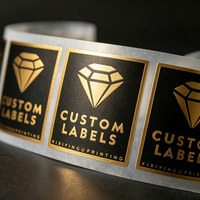 Autocollants personnalisés en vinyle/PVC résistants à la chaleur et imperméables, conception d'étiquettes à estampage à chaud, logo imprimable, code-barres, adhésif puissant