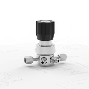 Régulateur haute pression NAI LOK 3500 PSI UHP, régulateur à diaphragme monophasé en acier inoxydable SS316L avec connexion à joint métallique <span class=keywords><strong>1</strong></span>/<span class=keywords><strong>4</strong></span> - Product Image 1