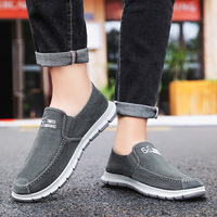 Vente en gros de chaussures décontractées en toile bon marché mocassins chaussures en toile pour hommes