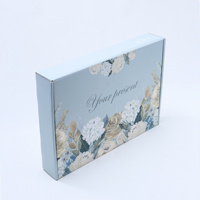 Boîte d'emballage en papier kraft écologique avec impression florale aquarelle personnalisée, impression UV, matériaux recyclés, pour coffrets cadeaux