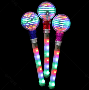 Luckykoo Grosir Mainan Bercahaya Kostum Tongkat Lampu LED Berkedip Tongkat Putar Bola LED Plastik untuk Halloween Berdandan Cosplay - Product Image 4