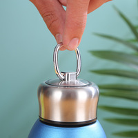 Nouvelle tasse portable moderne de style Guofeng, petite et robuste, pour l'extérieur, avec anneau de maintien, motif imprimé, idéale pour la voiture, tasse à vide, cadeau