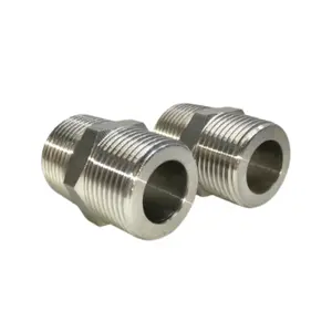 DONGLIU Factory Supplier Customized Size 2'' to 8'' Male Nipple Pipe Fittings NPT Threaded Stainless Steel Hexagonal