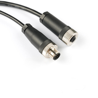 Connecteur de câble de terrain métallique M12 4 pôles, codage A, blindé, câble d'assemblage de capteur à extrémité unique