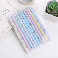 10 pièces/ensemble 0.38mm mignon dessin animé étudiant 10 couleurs Gel stylos ensemble Kawaii école papeterie fournitures Gel stylo ensemble