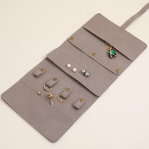 Sac de voyage en microfibre personnalisable pour bijoux, pliable, en velours, pour ranger les boucles d'oreilles et les colliers - Product Image 5