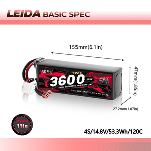3600mAh 120c 3S 11.1V litime pin Lithium ion Drone pin RC xe RC thuyền đua mô hình FPV đua Drone 3S Lipo Pin - Product Image 3