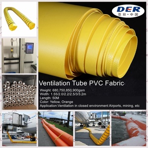 Conduit de ventilation de mine tuyau de ventilateur portable conduit d'aération flexible bâche en PVC fabricant de tissu enduit laminé bâche - Product Image 2