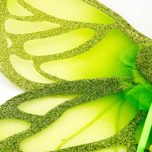 Phụ Kiện Tiệc Tùng & Lễ Hội Theo Yêu Cầu Của Nhà Máy Cho Trẻ Em Bé Gái Trang Phục Cánh Tiên Bướm Nylon Lấp Lánh Màu Xanh Lá Cây Hình Trái Tim Diễu Hành - Product Image 3