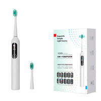 Brosse à dents électrique sonique intelligente en gros avec écran LCD couleur, 5 modes, étanche IPX7, type-C, têtes à poils souples personnalisables pour adultes
