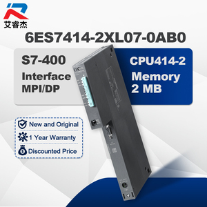 ใหม่เอี่ยม 100% ของแท้ 6es7414-2xl07-0ab0 CPU414-2 หน่วยประมวลผลกลาง หน่วยความจำ 2 MB SIMATIC S7-400 6ES74142XL070AB0 โปรเซสเซอร์ PLC - Product Image 1